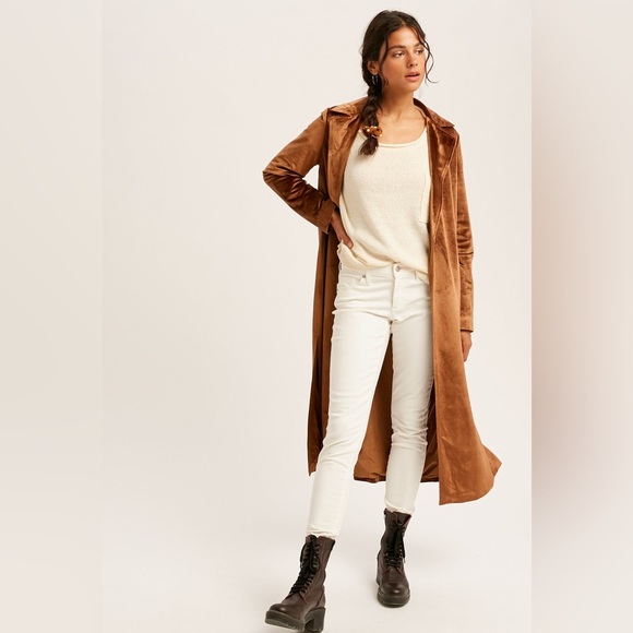 NWT Camel Faux Suede Duster - Picture 4 of 5